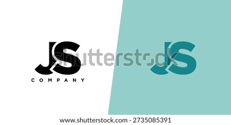 Letter J and S, JS logo design template. Minimal monogram initial based logotype.