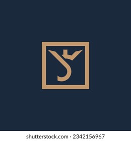 letter J S logo design for Luxury vector illustration