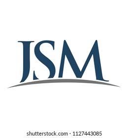 Letter J S and M vector logo.