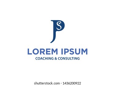 Letter J S P Logo Inspiration isolated on white background