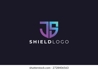 Letter J S Shield Logo für Sicherheit, Schutz und Corporate Branding
