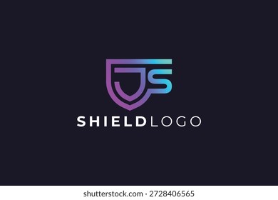 Letter J S Shield Logo für Sicherheit, Schutz und Corporate Branding