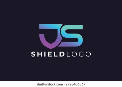 Letter J S Shield Logo für Sicherheit, Schutz und Corporate Branding