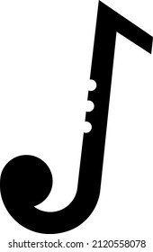 Letter J and Saxophone Music Note