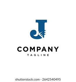 Letter J Screw logo Icon Vector