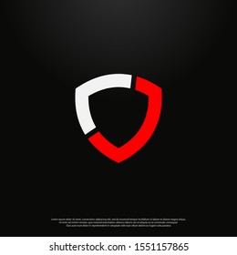 Letter J shield Logo icon monogram design. Vector graphic design template element. black background. eps10