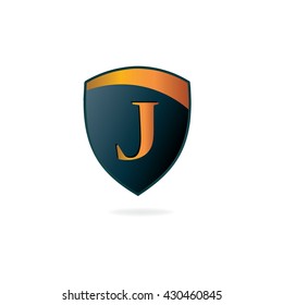 Letter J Shield Logo Icon Design Template Elements