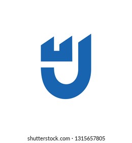 letter j simple emblem logo vector