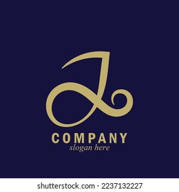 einfache und luxuriöse Logo-Design-Vorlage für Buchstaben J