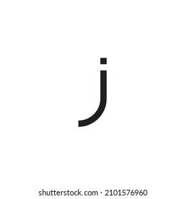 letter J and j simple symbol logo vector