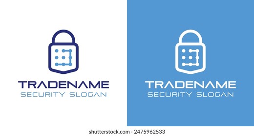 Letter J Smart Lock Logo, Perfect for Digital Padlock and Residential Security Services