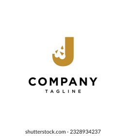 Letter J Snack Bite logo icon vector template.eps