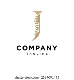 Letter J Spine Logo icon vector