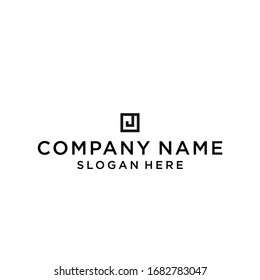 letter j square logo design vector illustration template