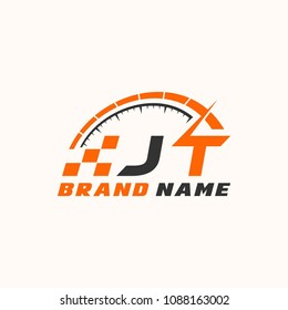 Letter J T logo icon design template elements