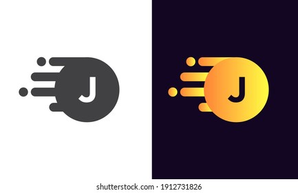 Letter J Tech logo, J Letter logo design with bubble. Technology logo design with  J letter minimal and modern concept vector