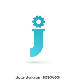Letter J technology logo icon design template elements