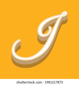 letter J text effect design vector, Can be used for Logo.