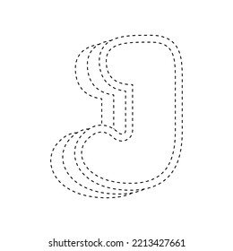 Letter J Tracing Worksheet For Kids