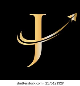 Letter J Travel Logo Vector Template. Initial Travel Logo on Letter J Symbol Concept