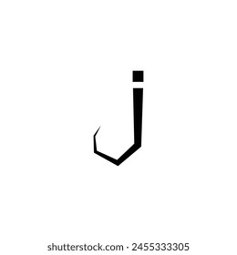 letter j tree branch simple vector logo symbol