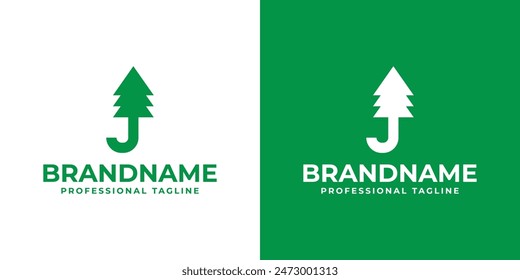 Letter J Tree Logo, Perfect for Environmental Organizations and Eco Friendly Brands