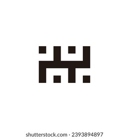 Letter J, U, n and r squares geometric symbol simple logo vector