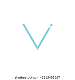 Letter j or v geometric symbol simple logo vector