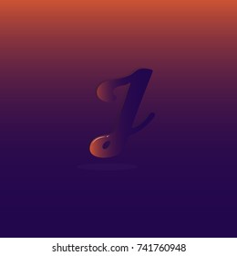 Letter J vector design . Font style,
