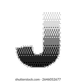 Letter J vector with gradation bitmap effect