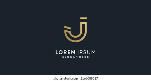 Letter J vector icon logo design with creative unique style Premium Vector