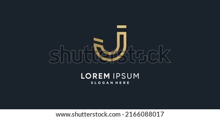Letter J vector icon logo design with creative unique style Premium Vector