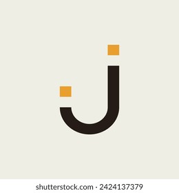 LETTER J VECTOR LOGO SIMPLE

