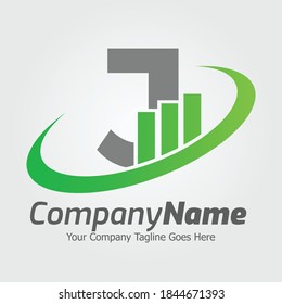 Letter J vector logo template, Colorful Letter J logo, Financial Company Logo, Financial Institute Advisors Logo Design Template Vector Icon