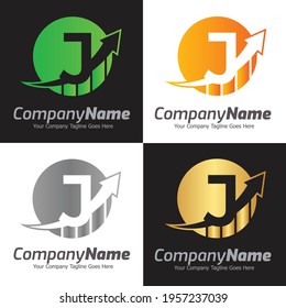 Letter J vector logo template, Colorful Letter J logo, Financial Company Logo, Financial Institute Advisors Logo Design Template Vector Icon