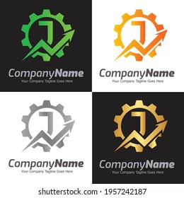 Letter J vector logo template, Colorful Letter J logo, Financial Company Logo, Financial Institute Advisors Logo Design Template Vector Icon