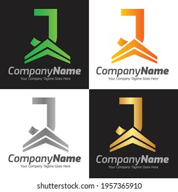 Letter J vector logo template, Colorful Letter J logo, Real Estate, Building and Construction Logo Design Template Vector Icon