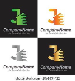 Letter J vector logo template, Colorful Letter J logo, Real Estate, Building and Construction Logo Design Template Vector Icon