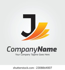
Plantilla de logotipo vectorial de la letra J, logotipo de la letra colorida J, logotipo de la empresa financiera, icono de la plantilla de diseño de los asesores del Instituto Financiero
