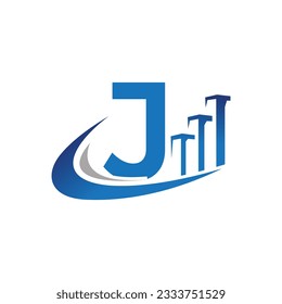Letter J vector logo template, Colorful Letter J logo, Real Estate, Building and Construction Logo Design Template Vector Icon