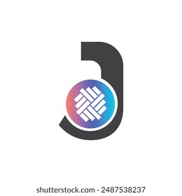 Letter J vector logo template, Colorful Letter J logo, Financial Company Logo, Financial Institute Advisors Logo Design Template Vector Icon