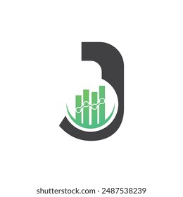 Letter J vector logo template, Colorful Letter J logo, Financial Company Logo, Financial Institute Advisors Logo Design Template Vector Icon