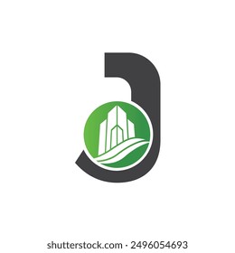 Letter J vector logo template, Colorful Letter J logo, Real Estate, Building and Construction Logo Design Template Vector Icon