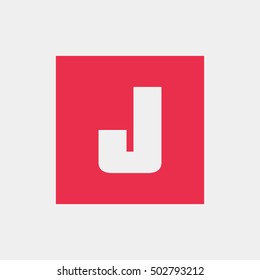 Letter J vector, logo. Useful as branding symbol, corporate identity, alphabet element, square app icon, clip art and illustration.