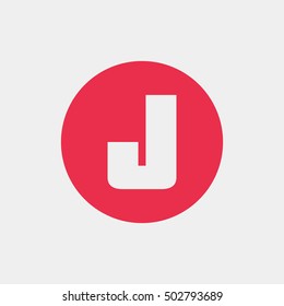Letter J vector, logo. Useful as branding symbol, corporate identity, alphabet element, circle app icon, clip art and illustration.