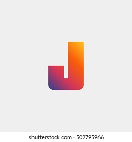 Letter J vector, logo. Useful as branding symbol, corporate identity, alphabet element, app icon, clip art and illustration.