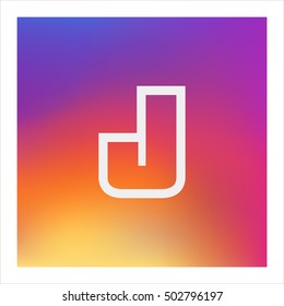 Letter J vector, logo. Useful as branding symbol, corporate identity, alphabet element, app icon, clip art and illustration.