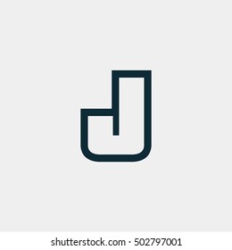 Letter J vector, logo. Useful as branding symbol, corporate identity, alphabet element, app icon, clip art and illustration.