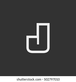 Letter J vector, logo. Useful as branding symbol, corporate identity, alphabet element, app icon, clip art and illustration.