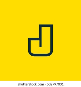 Letter J vector, logo. Useful as branding symbol, corporate identity, alphabet element, app icon, clip art and illustration.